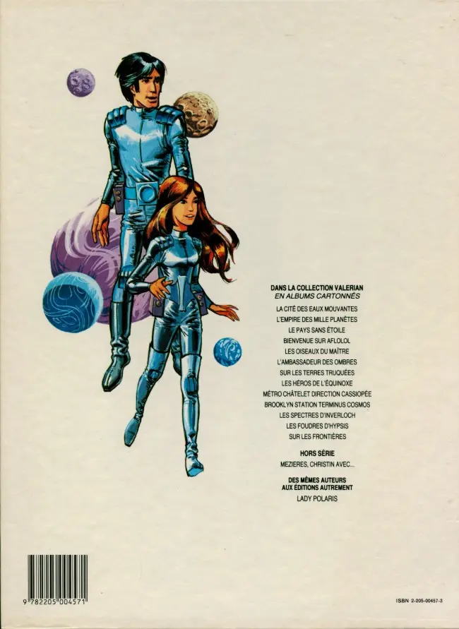 Verso de l'album Valérian Tome 1 La cité des eaux mouvantes