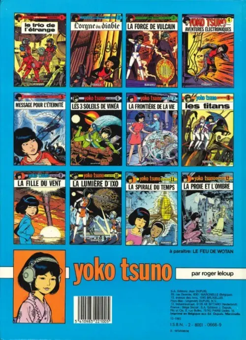 Verso de l'album Yoko Tsuno Tome 3 La forge de Vulcain