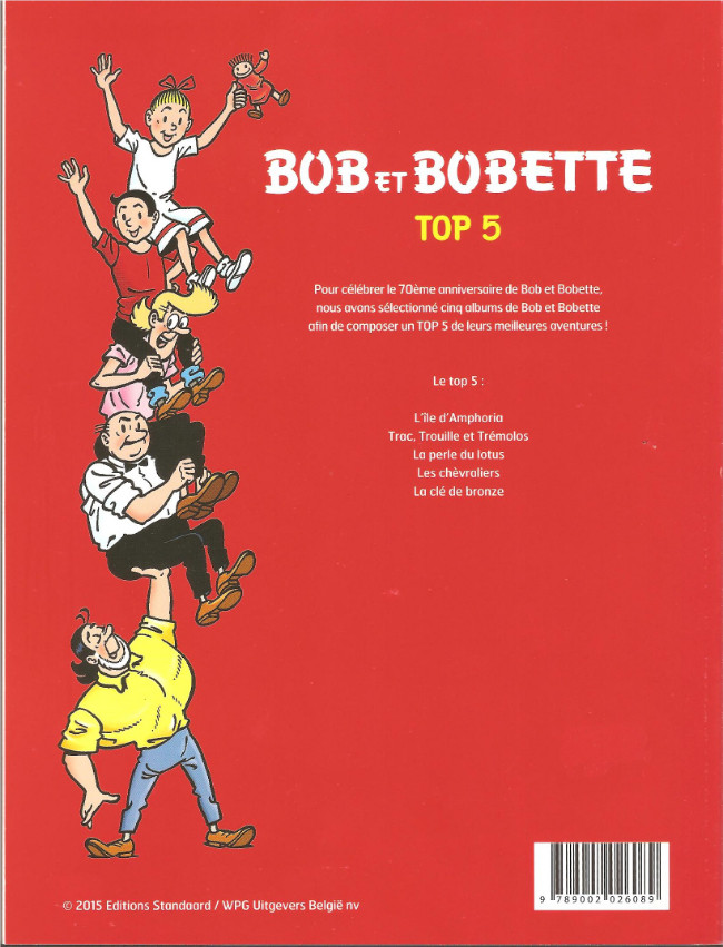 Verso de l'album Bob et Bobette Top 5