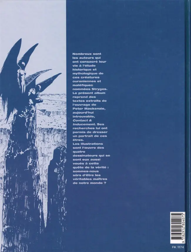 Verso de l'album Le Chant des Stryges Les Stryges : mythes et réalité