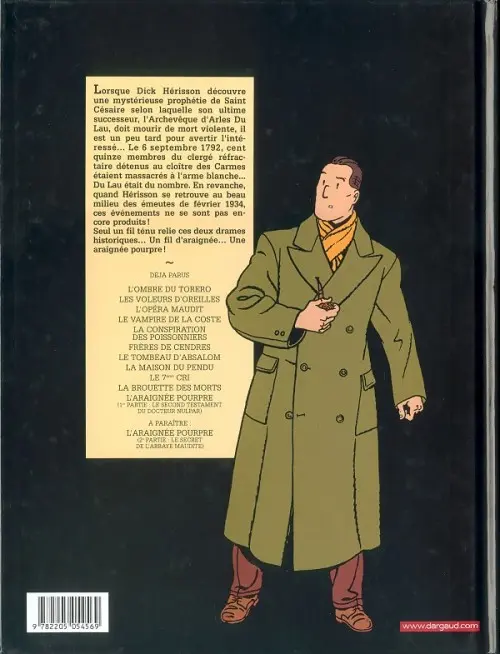 Verso de l'album Dick Hérisson Tome 11 L'araignée pourpre (Première partie)