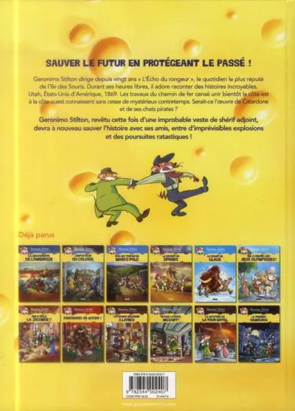 Verso de l'album Geronimo Stilton Tome 13 Le train le plus rapide de l'Ouest