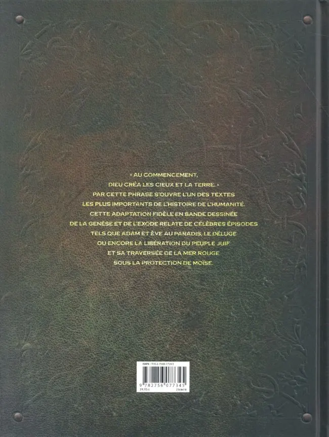 Verso de l'album La Bible - L'Ancien Testament La genèse - L'exode - Intégrale