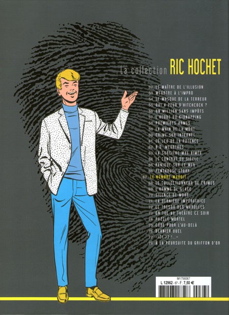 Verso de l'album Ric Hochet La collection Tome 67 Le nombre maudit