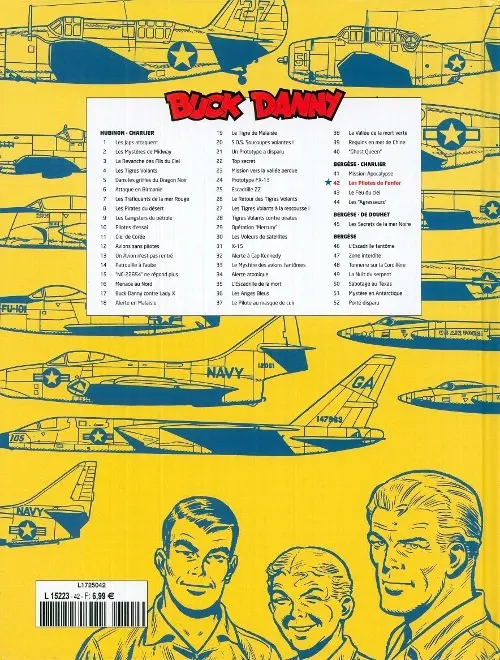 Verso de l'album Buck Danny Tome 42 Les pilotes de l'enfer