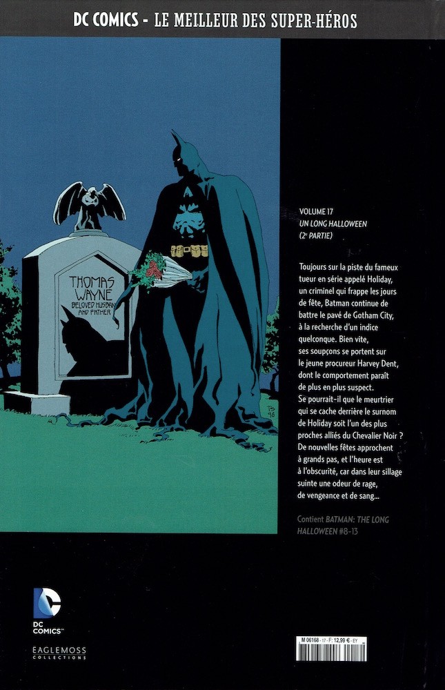 Verso de l'album DC Comics - Le Meilleur des Super-Héros Volume 17 Batman - Un long Halloween - 2è partie