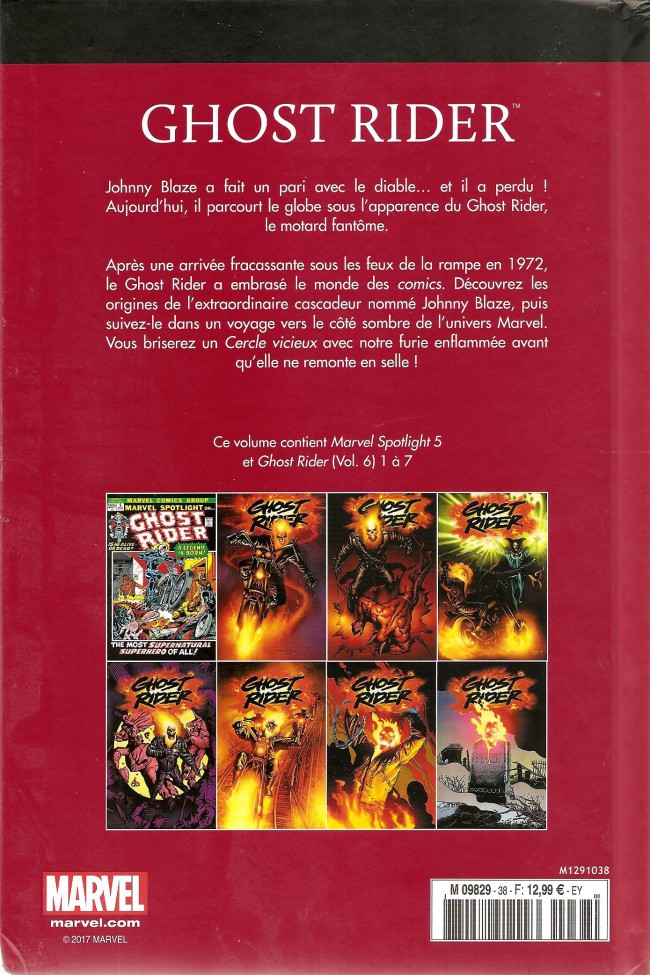 Verso de l'album Le meilleur des Super-Héros Marvel Tome 38 Ghost Rider