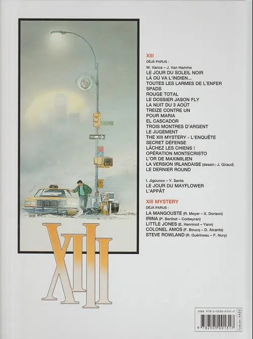 Verso de l'album XIII Tome 18 La version irlandaise
