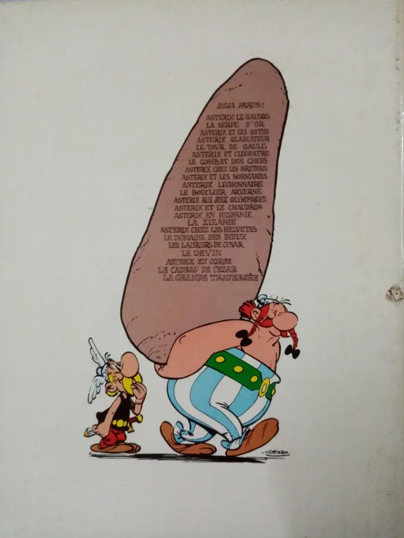 Verso de l'album Astérix Tome 12 Astérix aux jeux Olympiques
