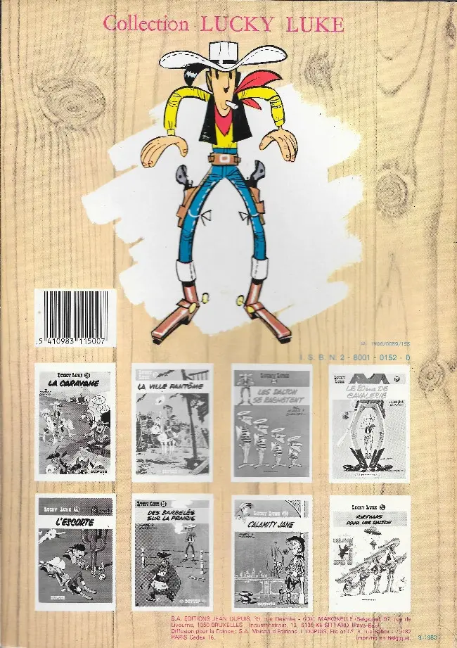 Verso de l'album Lucky Luke Tome 13 Le juge