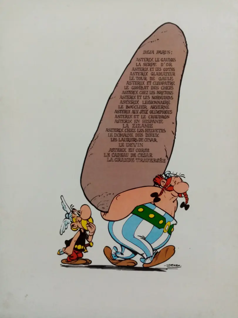 Verso de l'album Astérix Tome 6 Astérix et Cléopâtre