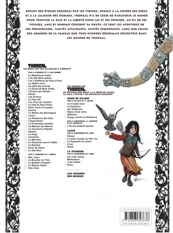 Verso de l'album Les mondes de Thorgal - Louve Tome 1 Raïssa