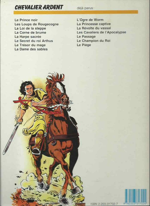 Verso de l'album Chevalier Ardent Tome 4 La corne de brume