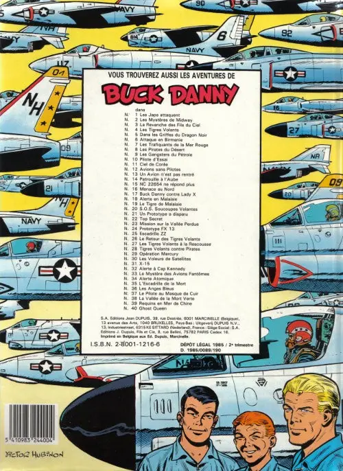 Verso de l'album Buck Danny Tome 20 S.O.S. soucoupes volantes !