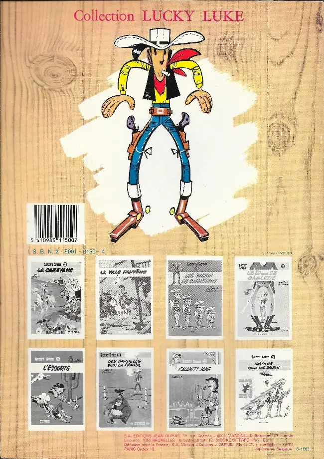 Verso de l'album Lucky Luke Tome 11 Lucky Luke contre JOSS JAMON