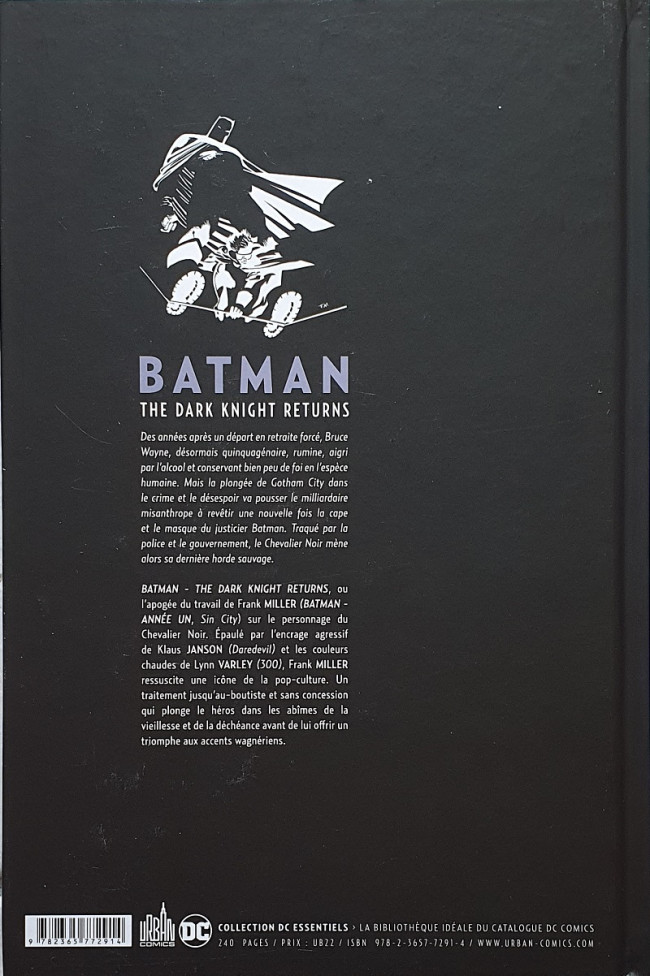 Verso de l'album Batman - Dark Knight The Dark Knight Returns