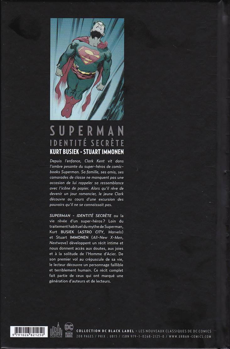 Verso de l'album Superman - Identité secrète Superman : Identité Secrete