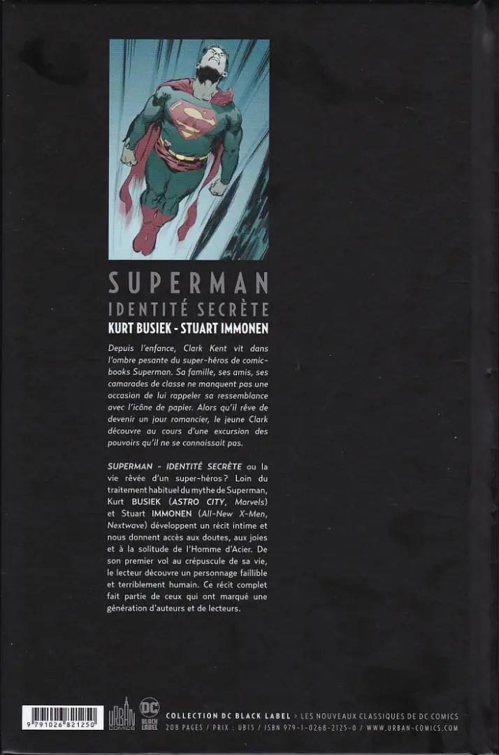 Verso de l'album Superman - Identité secrète Superman : Identité Secrete