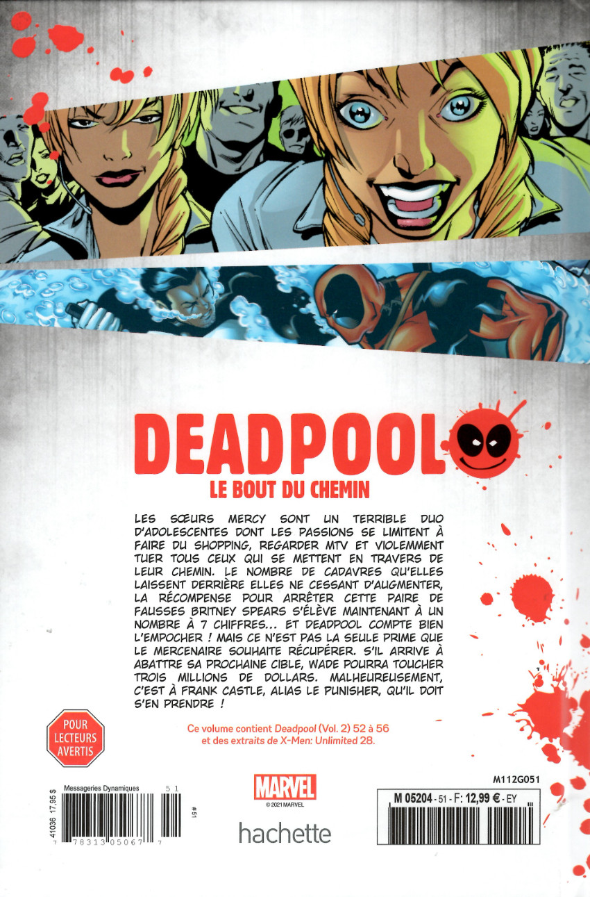 Verso de l'album Deadpool - La collection qui tue Tome 51 Le bout du chemin