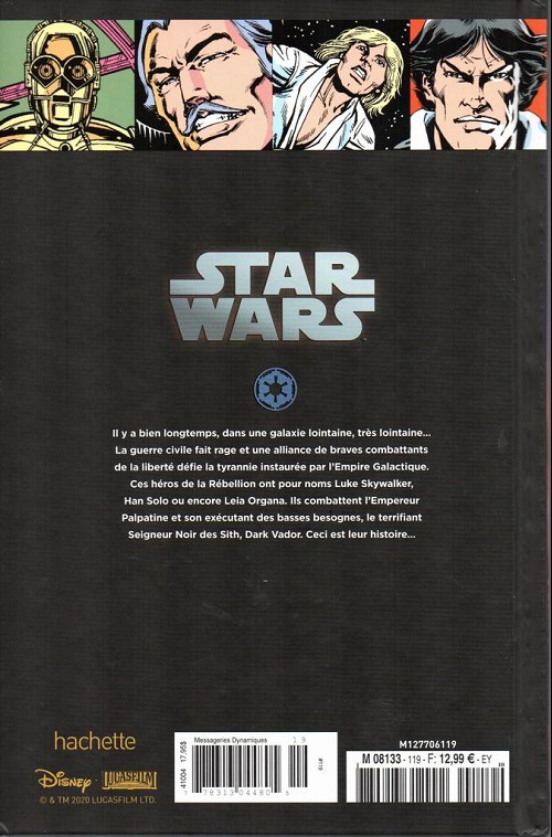 Verso de l'album Star Wars - Légendes - La Collection #119 Star Wars Classic - #18 à #23