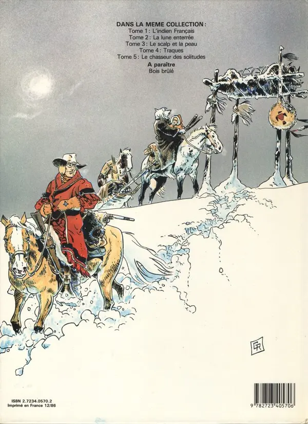 Verso de l'album L'Indien Français Tome 5 Le chasseur des solitudes