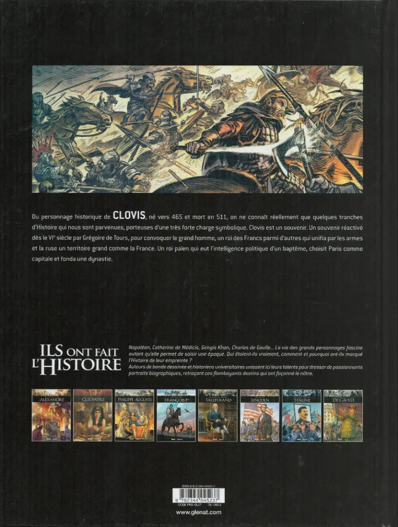 Verso de l'album Ils ont fait l'Histoire Tome 36 Clovis