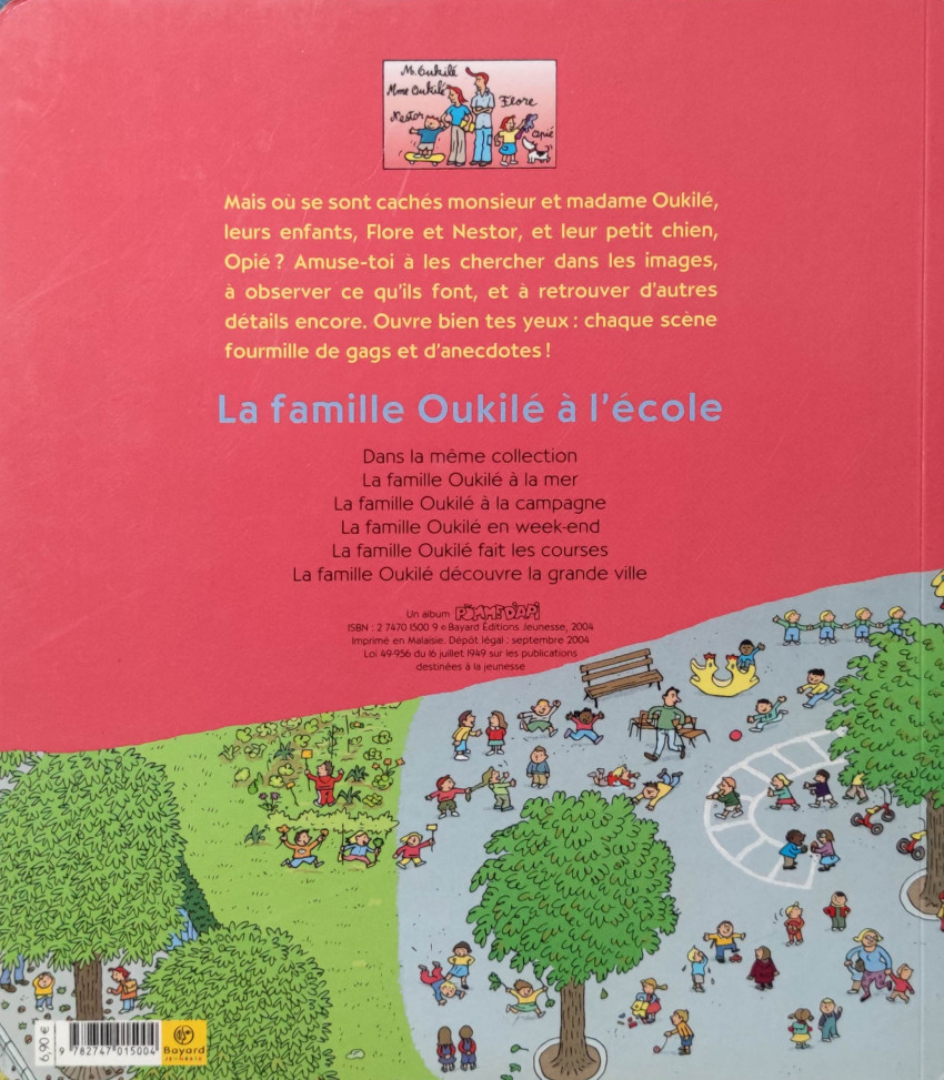 Verso de l'album La famille Oukilé 3 La famille Oukilé à l'école