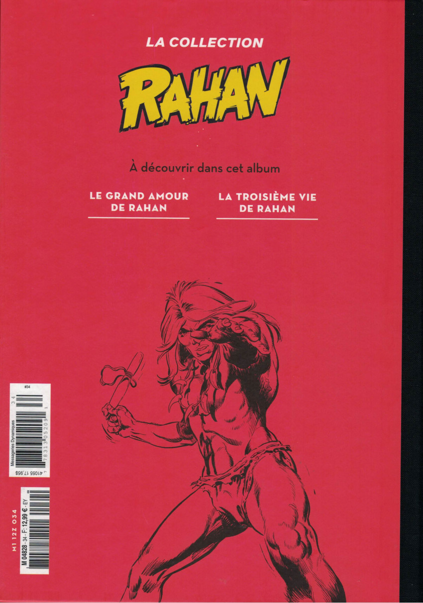 Verso de l'album Rahan (La Collection - Hachette) Tome 34