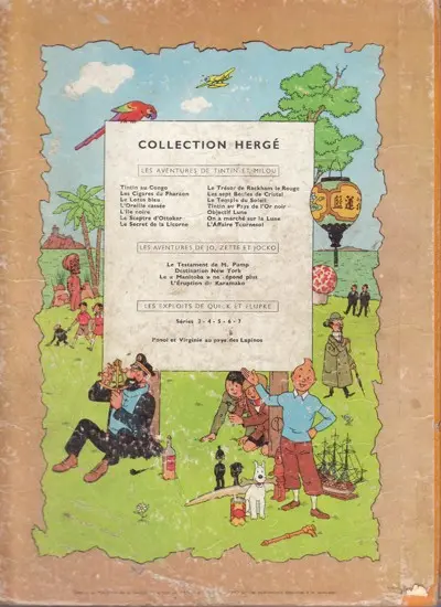 Verso de l'album Tintin Tome 15 Tintin au pays de l'or noir