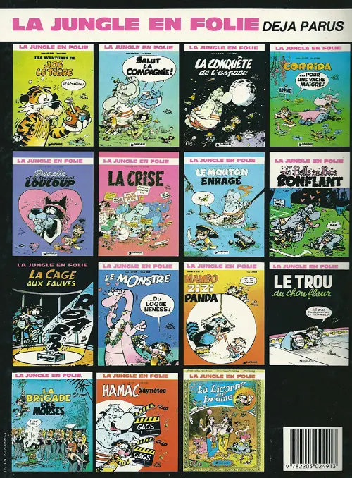 Verso de l'album La Jungle en folie Tome 12 Le trou du chou-fleur
