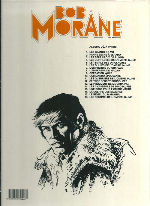 Verso de l'album Bob Morane Tome 33 Les chasseurs de dinosaures