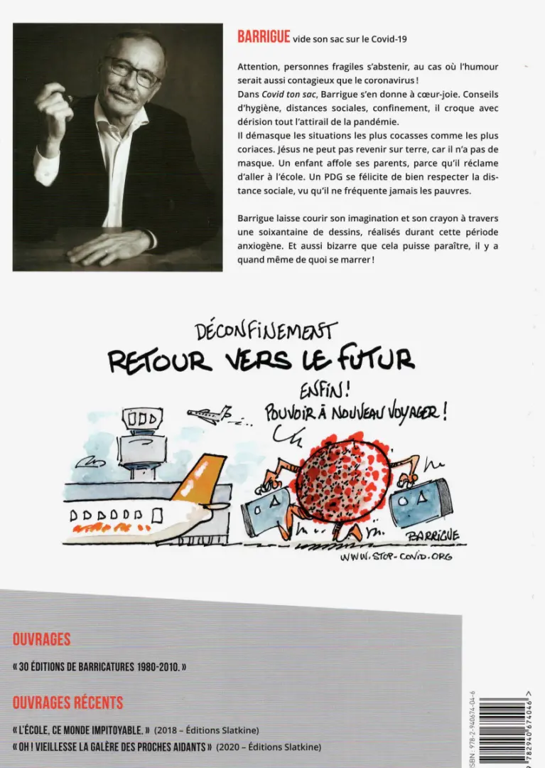 Verso de l'album Covid ton sac
