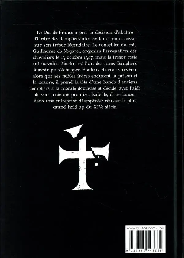 Verso de l'album Templiers