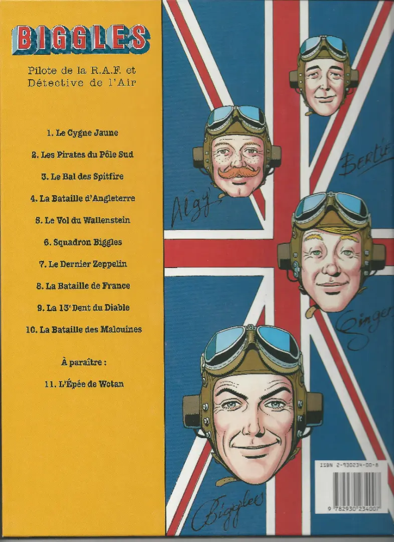 Verso de l'album Biggles Tome 10 La Bataille des Malouines