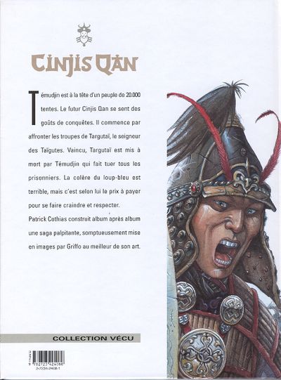 Verso de l'album Cinjis Qan Tome 3 La colère du loup-bleu
