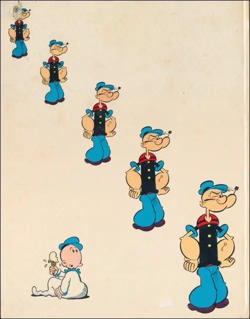 Verso de l'album Les aventures de Popeye Album N° 2
