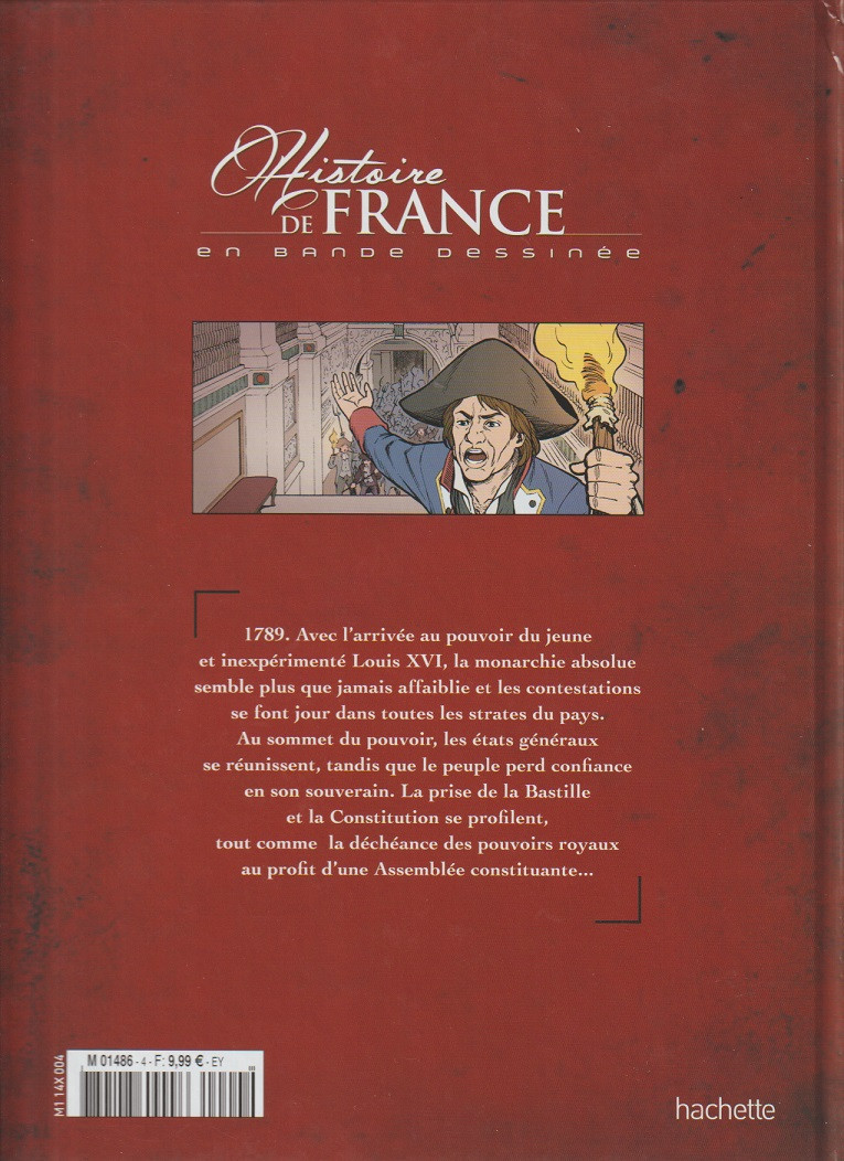 Verso de l'album Histoire de France en bande dessinée Tome 32 La révolution française, La naissance de la République 1789 - 1792