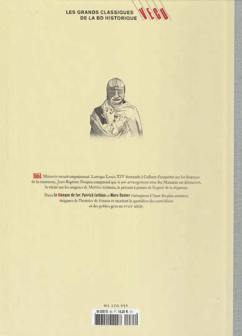 Verso de l'album Les grands Classiques de la BD Historique Vécu - La Collection Tome 86 Le masque de fer - Tome V : Le Secret de Mazarin