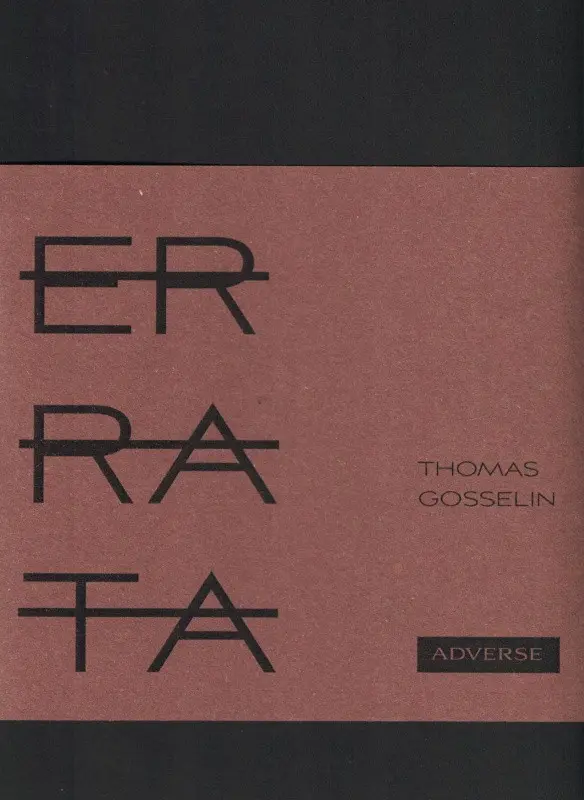 Verso de l'album Errata