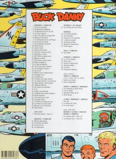 Verso de l'album Buck Danny Histoires courtes Histoires courtes - 1946-1969