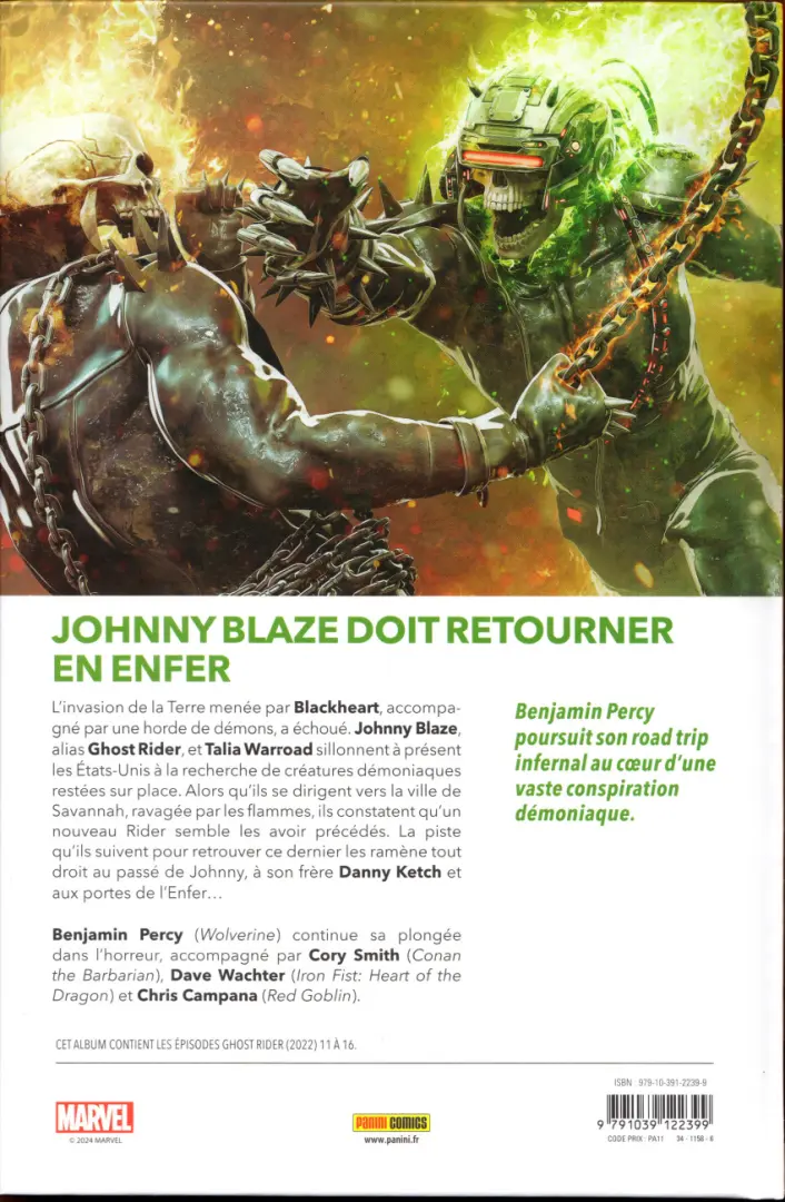 Verso de l'album Ghost Rider 3 Traîné hors de l'enfer