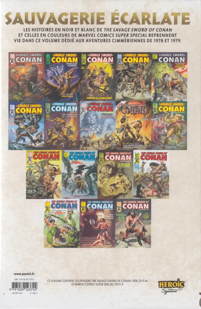 Verso de l'album The Savage sword of Conan Vol. 3