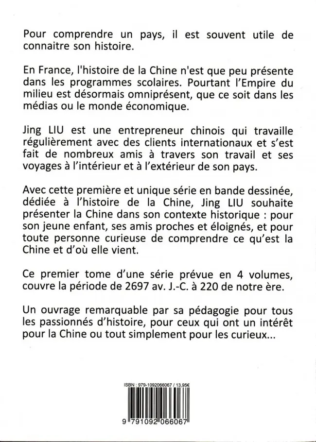 Verso de l'album Comprendre la Chine en BD Tome 1