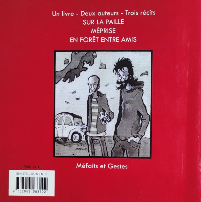 Verso de l'album Sur la paille