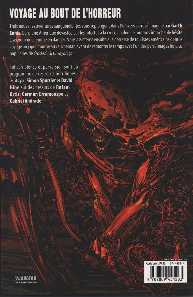 Verso de l'album Crossed - Terres maudites Tome V