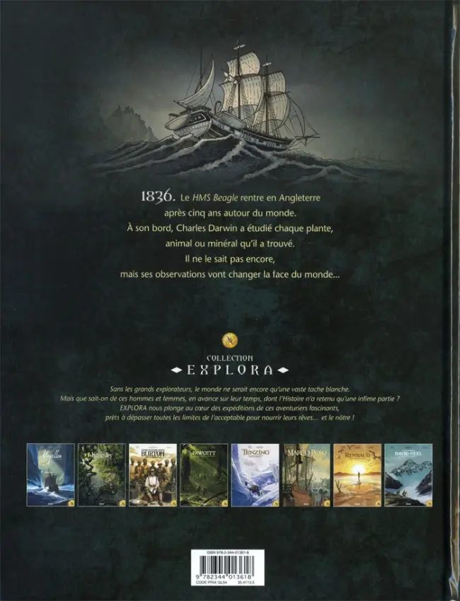 Verso de l'album Darwin Tome 2 L'origine des espèces
