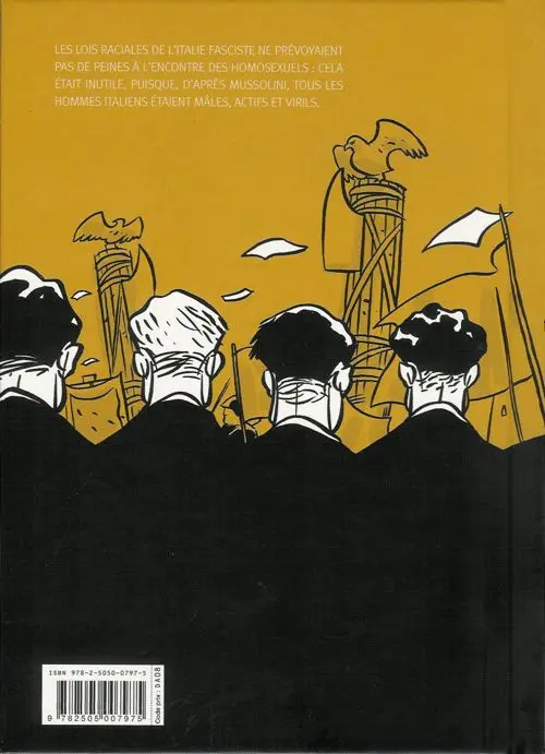 Verso de l'album En Italie, il n'y a que des vrais hommes