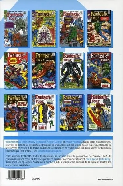 Verso de l'album Fantastic Four - L'intégrale Tome 6 1967