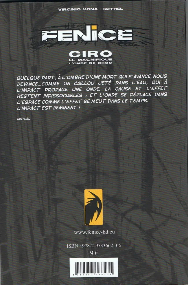 Verso de l'album Fenice Ciro le magnifique - L'onde de choc
