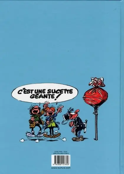Verso de l'album Gaston Hors-série Tome 3 Bâtons, sifflets et sucettes géantes